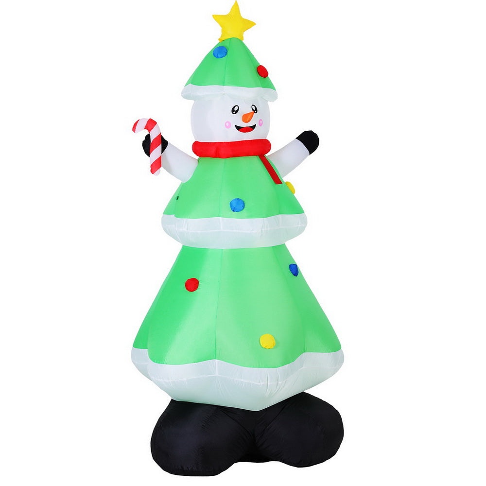 Snowman Tree LED Christmas Inflatable Decorations Illuminated - 2.75M