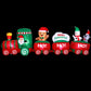 Santa Train Christmas Inflatable Length LED Decorations Illuminated - 3.6M