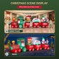 Santa Train Christmas Inflatable Length LED Decorations Illuminated - 3.6M
