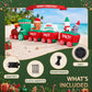 Santa Train Christmas Inflatable Length LED Decorations Illuminated - 3.6M