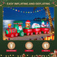 Santa Train Christmas Inflatable Length LED Decorations Illuminated - 3.6M