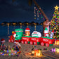 Santa Train Christmas Inflatable Length LED Decorations Illuminated - 3.6M