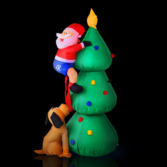 Santa Tree Christmas Inflatable Illuminated Xmas Decorations - 1.8M