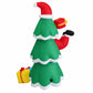 Santa Tree Christmas Inflatable Height Flashing Light Decorations Illuminated - 2.5M