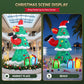 Santa Tree Christmas Inflatable Height Flashing Light Decorations Illuminated - 2.5M
