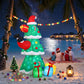 Santa Tree Christmas Inflatable Height Flashing Light Decorations Illuminated - 2.5M