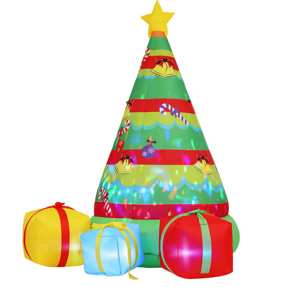 Gift Tree Christmas Inflatable Flashing Light Decorations Illuminated - 2.2M