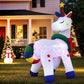 Christmas Inflatable Unicorn 1.8M Tall Outdoor Decorations Illuminated