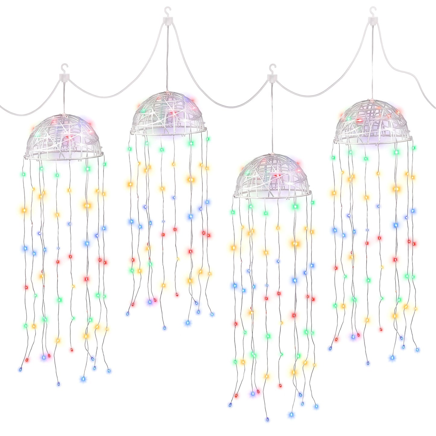 Christmas Lights Solar Jellyfish 4Pcs Garden Decorative Multi-Color