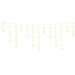 6M Christmas Icicle Lights String Light 160 LED Solar Powered - Warm White