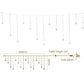 6M Christmas Icicle Lights String Light 160 LED Solar Powered - Warm White