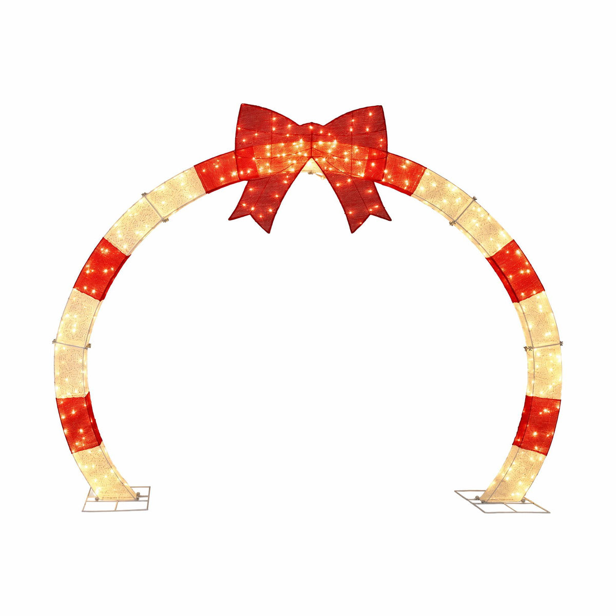 2.5m Christmas Archway Pre-Lit Christmas Arch Warm White LED Outdoor Garden Decoration