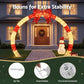 2.5m Christmas Archway Pre-Lit Christmas Arch Warm White LED Outdoor Garden Decoration