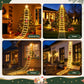 Christmas Ladder Lights Santa 3.4m 328LED Hanging Decor Warm White