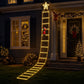 Christmas Ladder Lights Santa 3.4m 328LED Hanging Decor Warm White