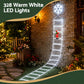 Christmas Ladder Lights Santa 3.4m 328LED Hanging Decor Cool White