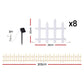 3m Solar Christmas Fence Lights Outdoor Garden Path Decor Warm White 8pc