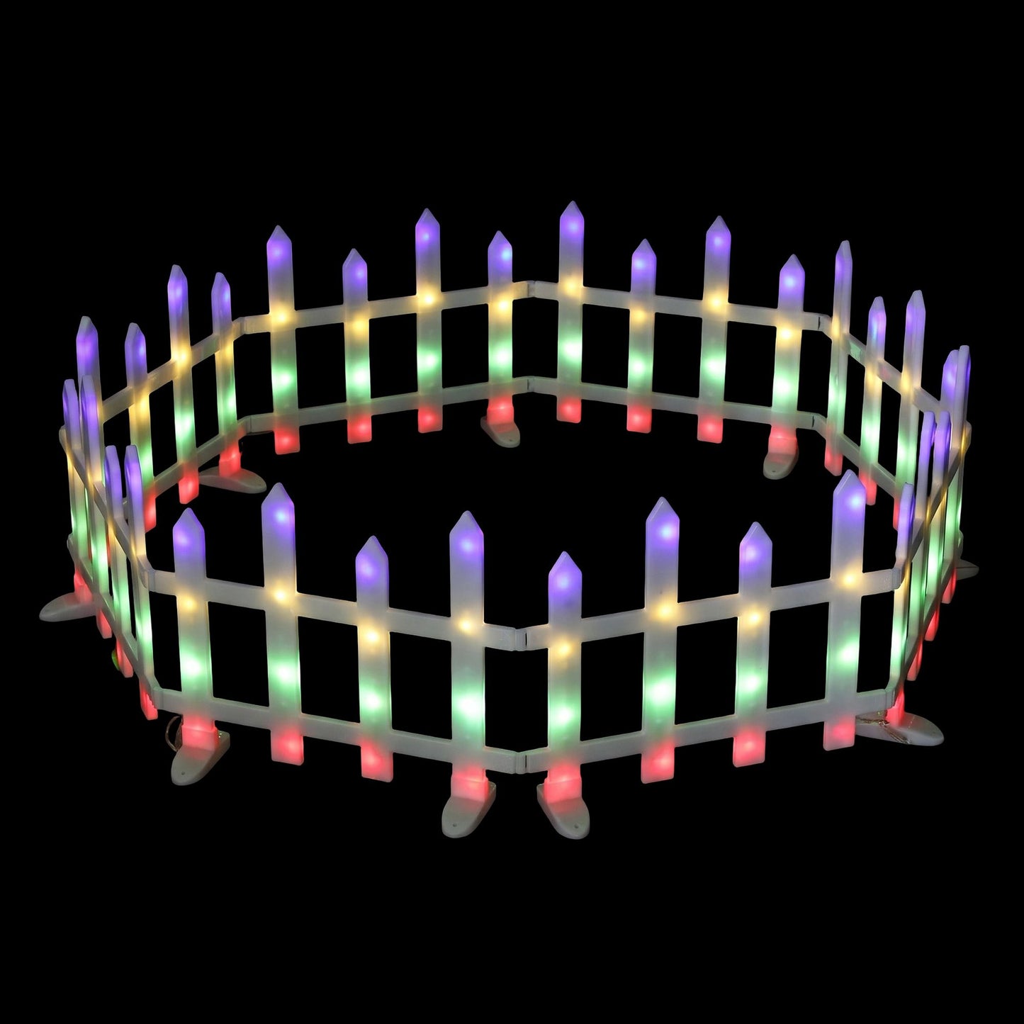 3m Solar Christmas Fence Lights Outdoor Garden Path Decor Multicolour 8pc