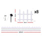 3m Solar Christmas Fence Lights Outdoor Garden Path Decor Multicolour 8pc