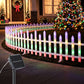 3m Solar Christmas Fence Lights Outdoor Garden Path Decor Multicolour 8pc