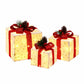 Christmas Decorations 3PC Lighted Gift Boxes Christmas Lights