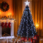2.5M Christmas Tree Lights Christmas Lights Tree Topper Waterfall Fairy Lights White