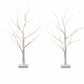 Lighted Branch Tree Christmas Decorations Warm White Christmas Lights 2 Pack 60cm