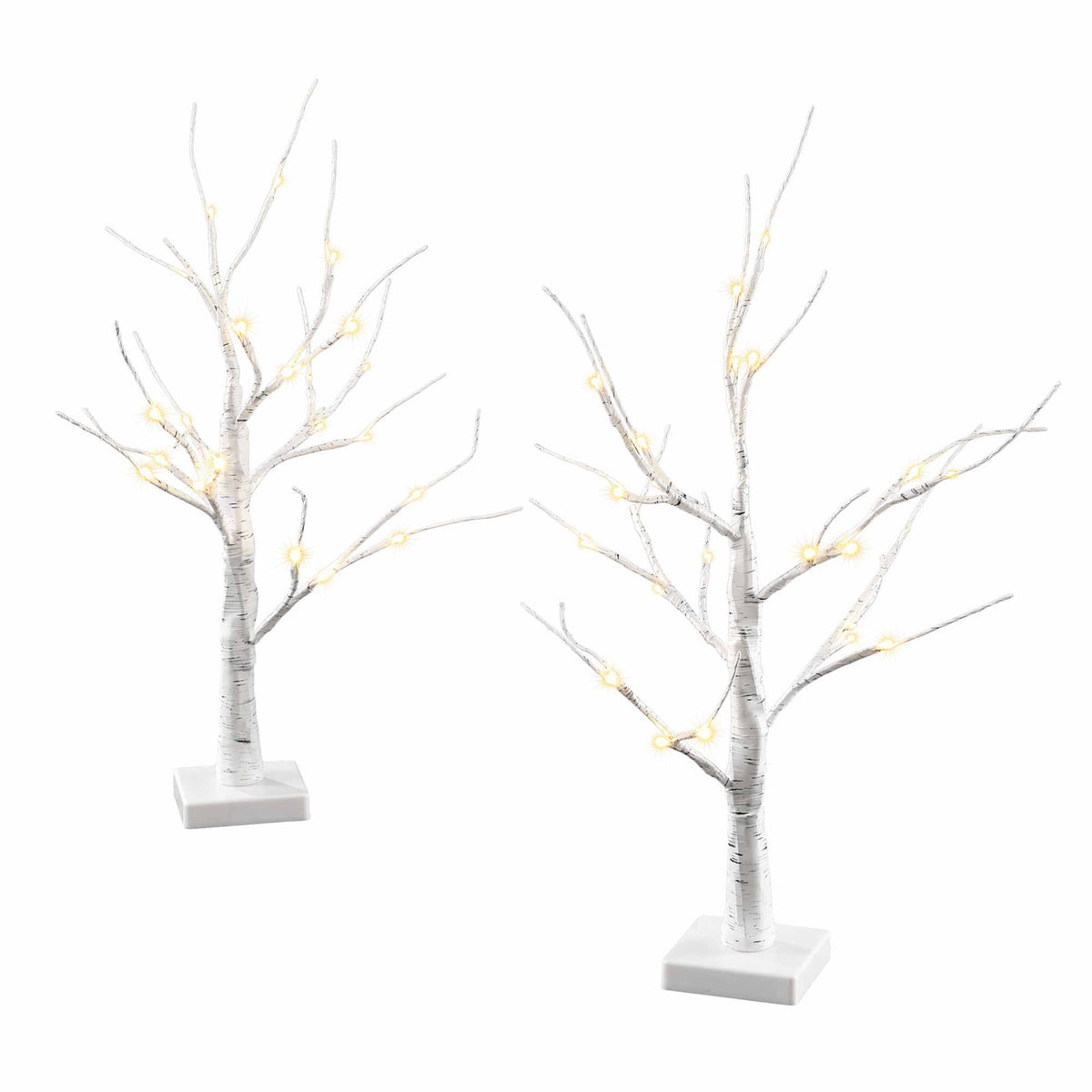 Lighted Branch Tree Christmas Decorations Warm White Christmas Lights 2 Pack 60cm