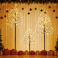 Set of 3 LED Christmas Tree Lighted Birch Tree Indoor Outdoor Xmas Decor Warm White