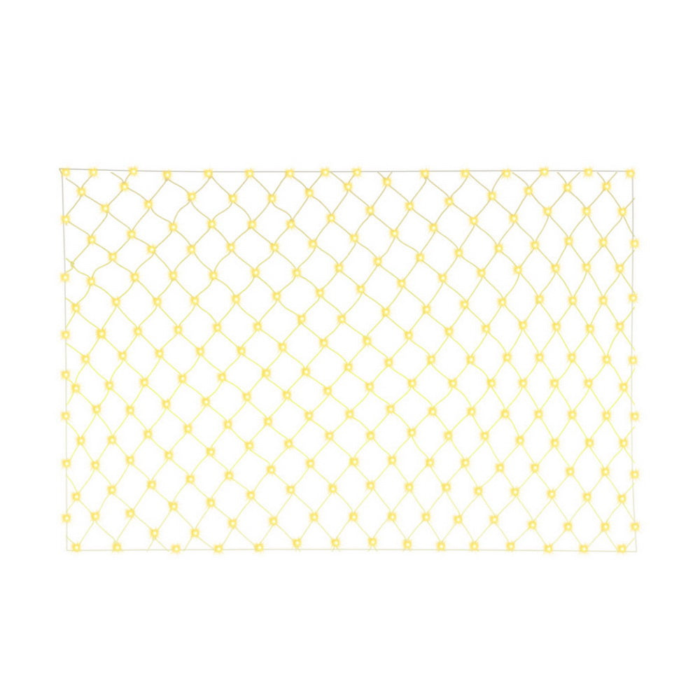 3mx2m 504 LED Christmas Lights Solar Net String Light Decorations - Warm