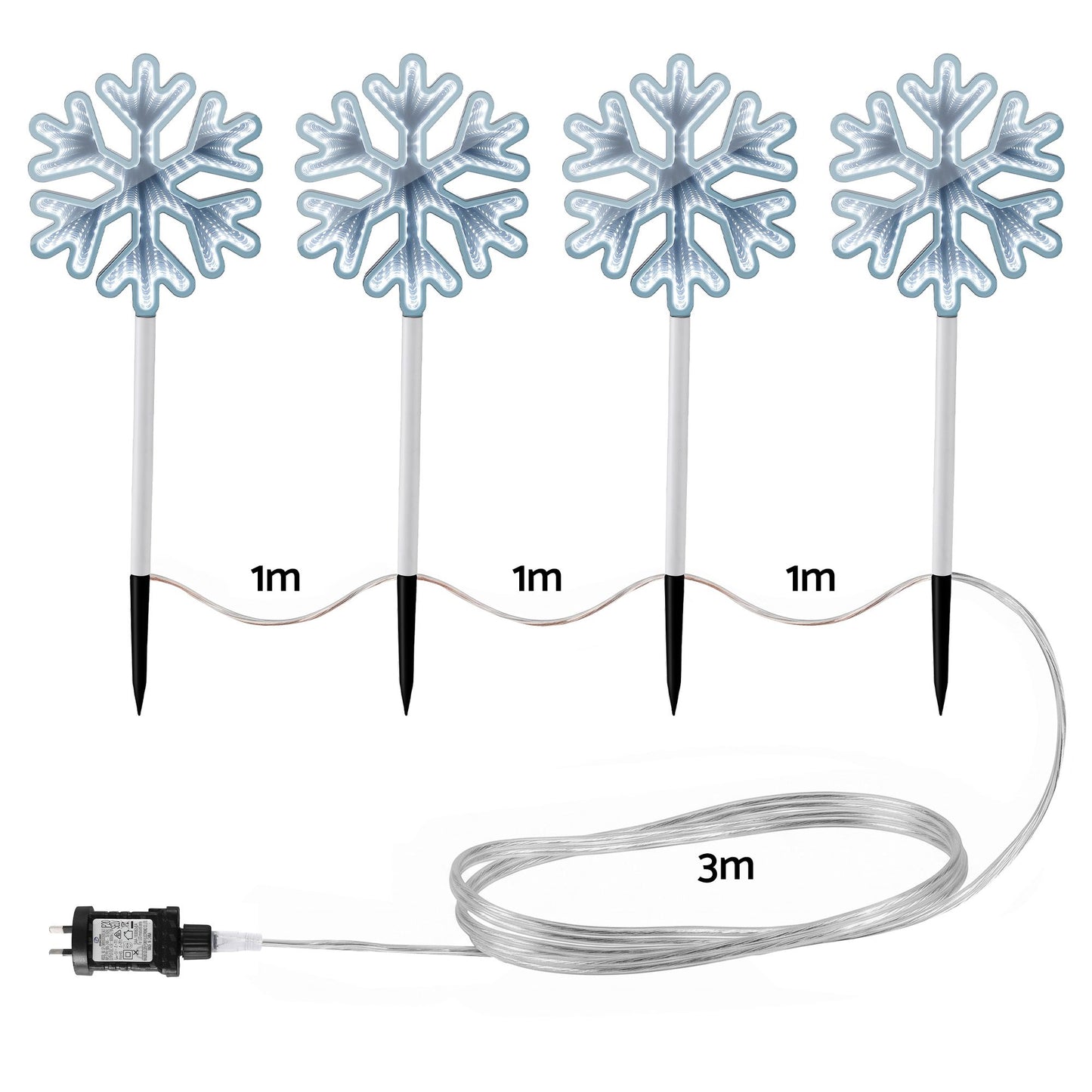 4 Pack Christmas Lights Path Lights Garden Decoration Outdoor Pathway Lighting