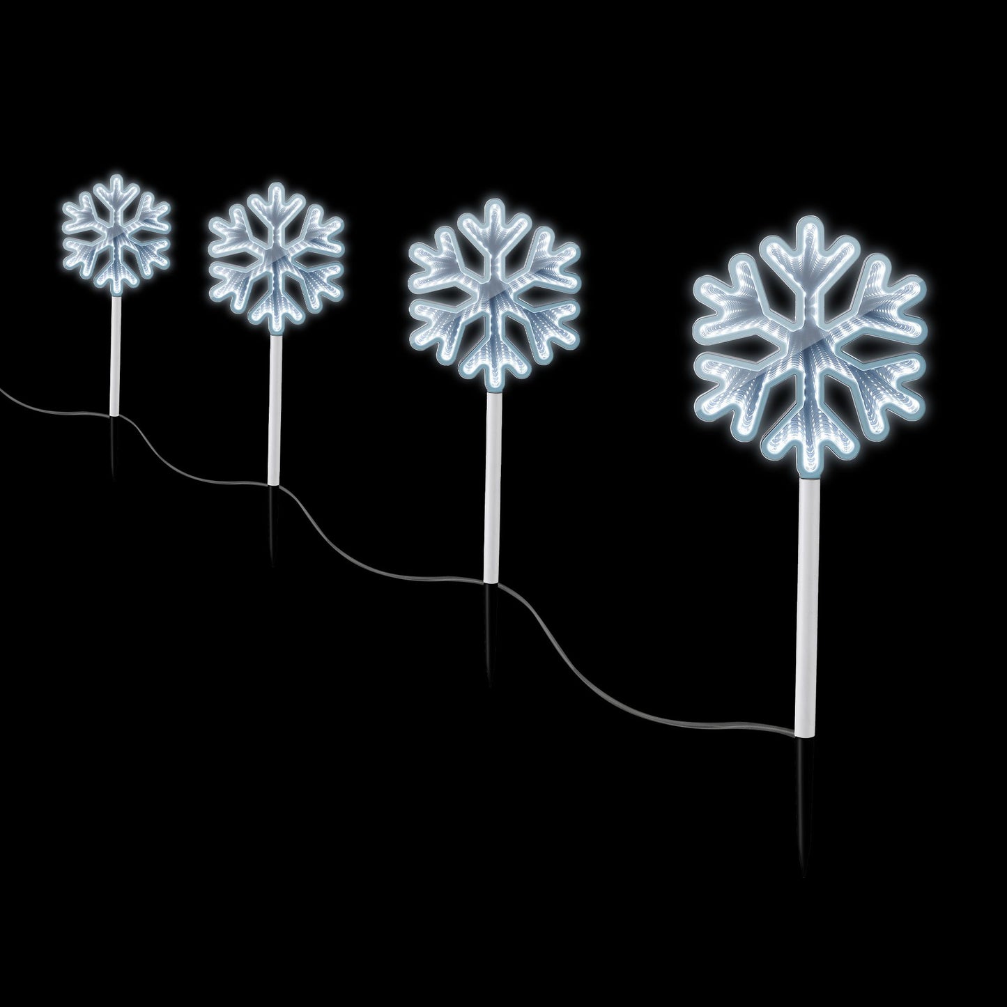 4 Pack Christmas Lights Path Lights Garden Decoration Outdoor Pathway Lighting