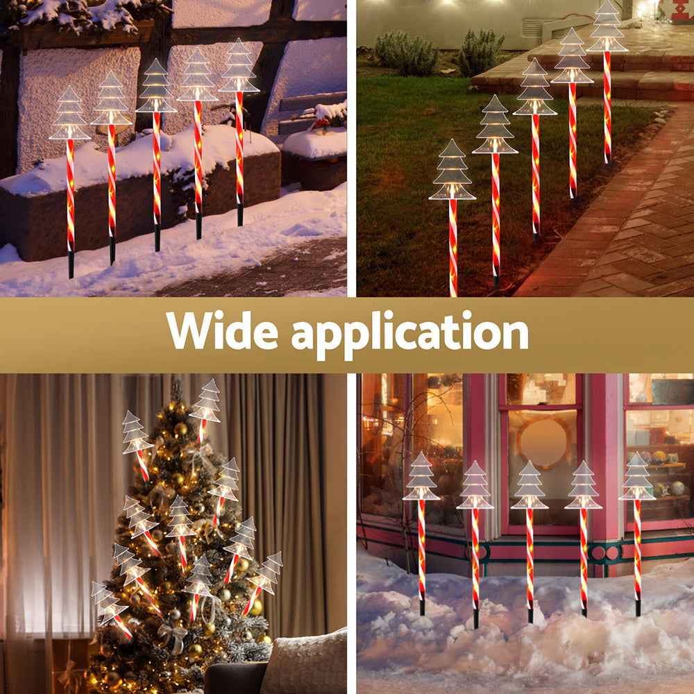 Set of 5 Christmas Lights Path Ground Light Garden Decorations 25 LED