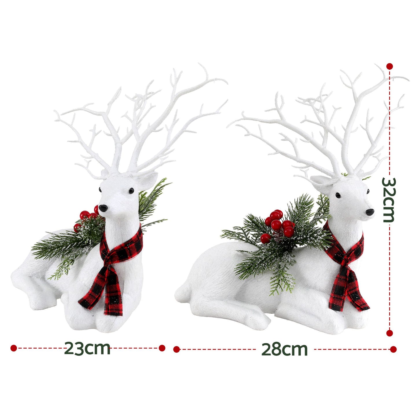 Christmas Reindeer 32cm Glitter Deer Ornaments Party Decorations