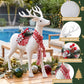 Christmas Reindeer 45cm Glitter Deer Ornaments Party Decorations