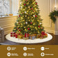 Christmas Tree Skirt 120cm Knitted Xmas Tree Ornaments Decor Beige