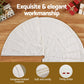 Christmas Tree Skirt 90cm Knitted Fabric Xmas Ornament Decor Beige