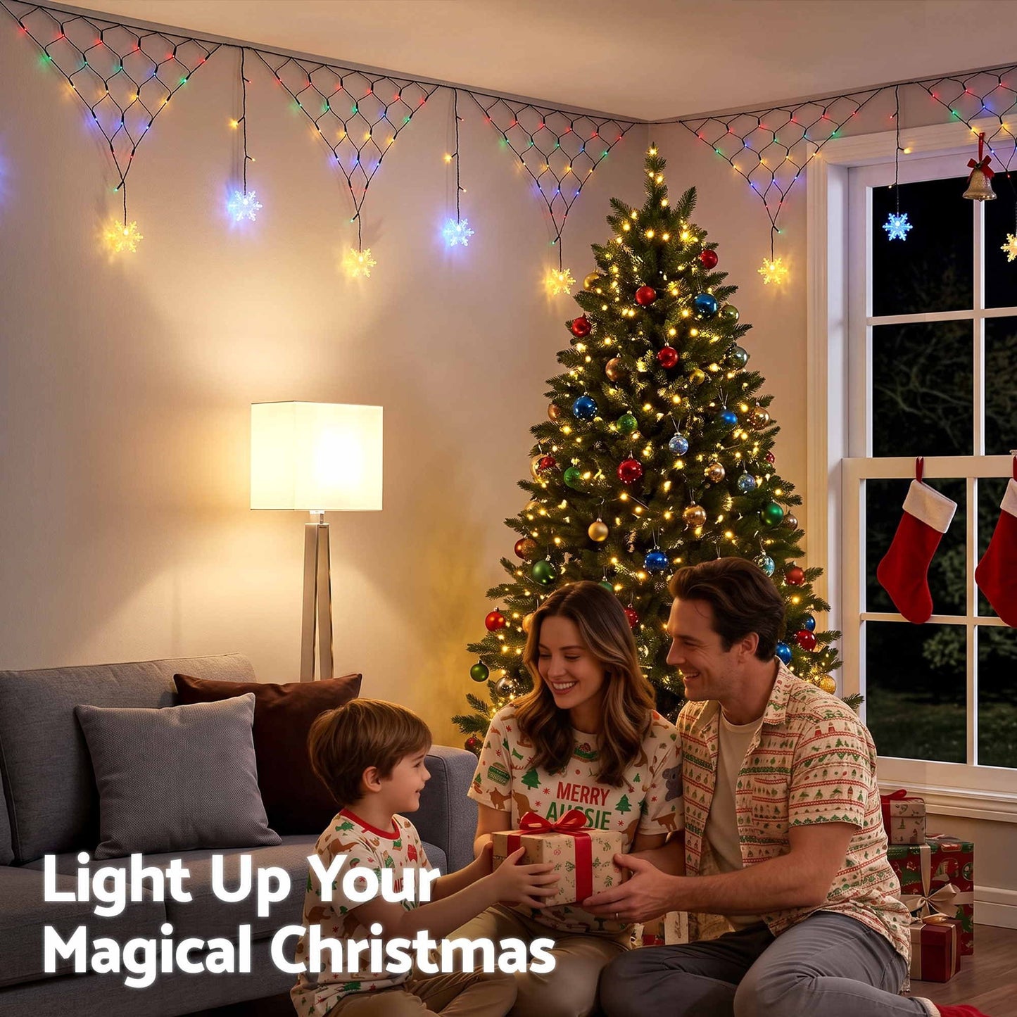 Christmas Lights Solar Fairy Lights Christmas Decorations Multicolour 4m