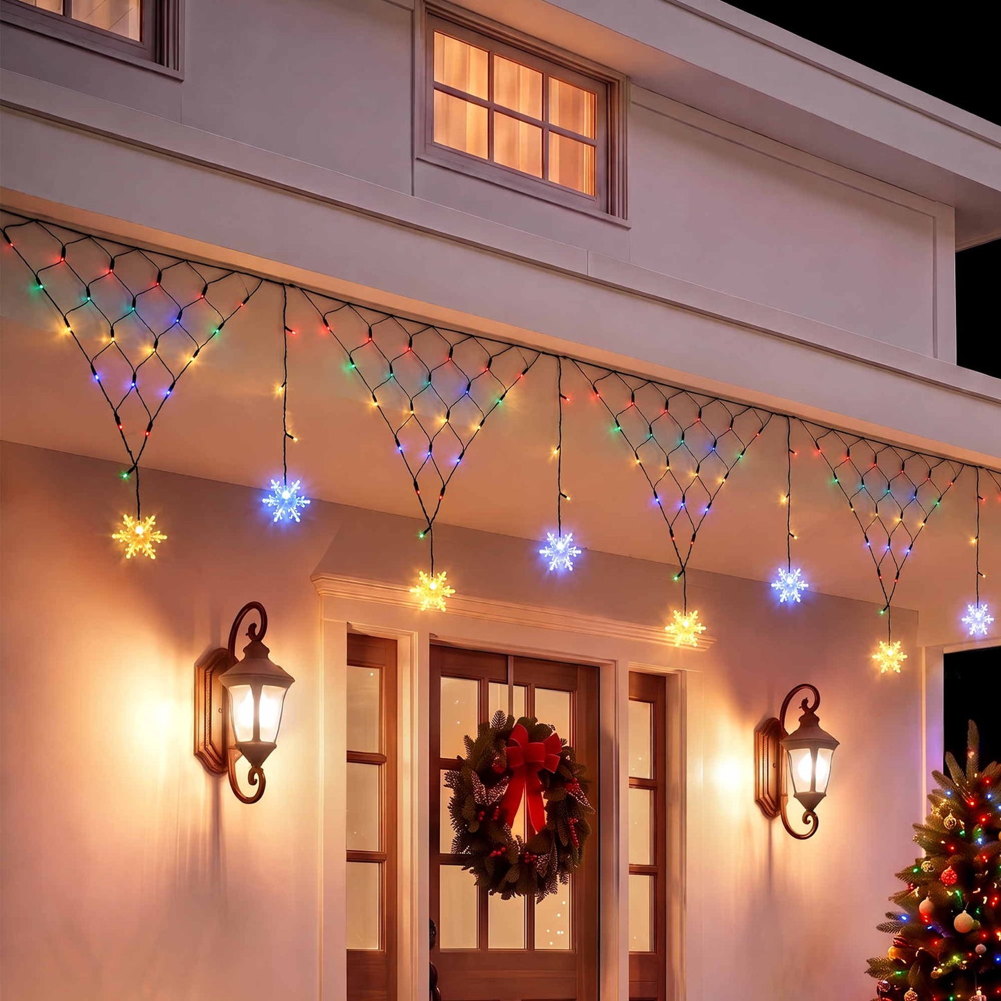 Christmas Lights Solar Fairy Lights Christmas Decorations Multicolour 4m