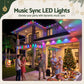 30M Christmas Permanent Outdoor Lights Smart Eaves String App Control Decoration 72LED