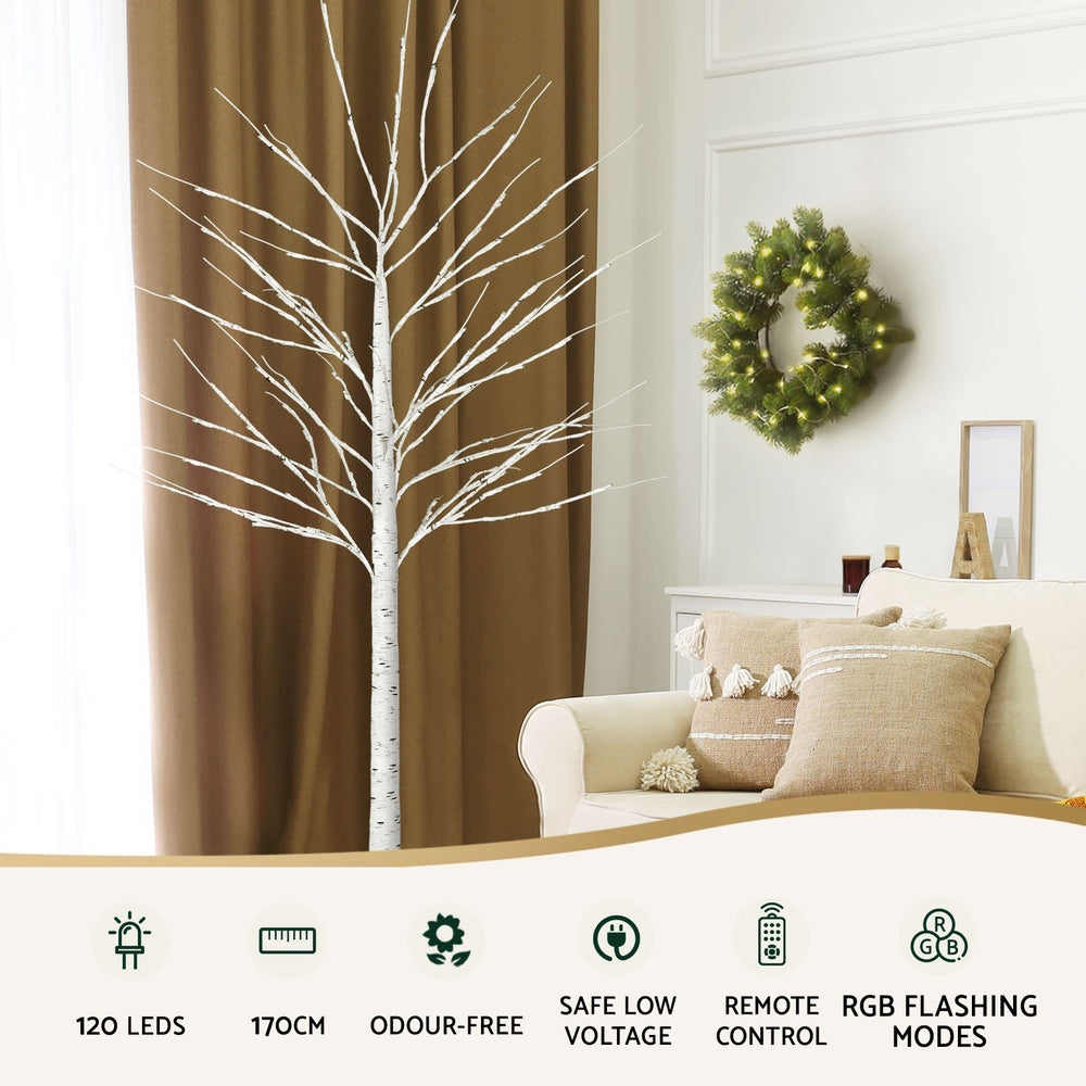 5.5ft 1.7m 120 LED Christmas Tree Twigs Lights Xmas Trees Decoration