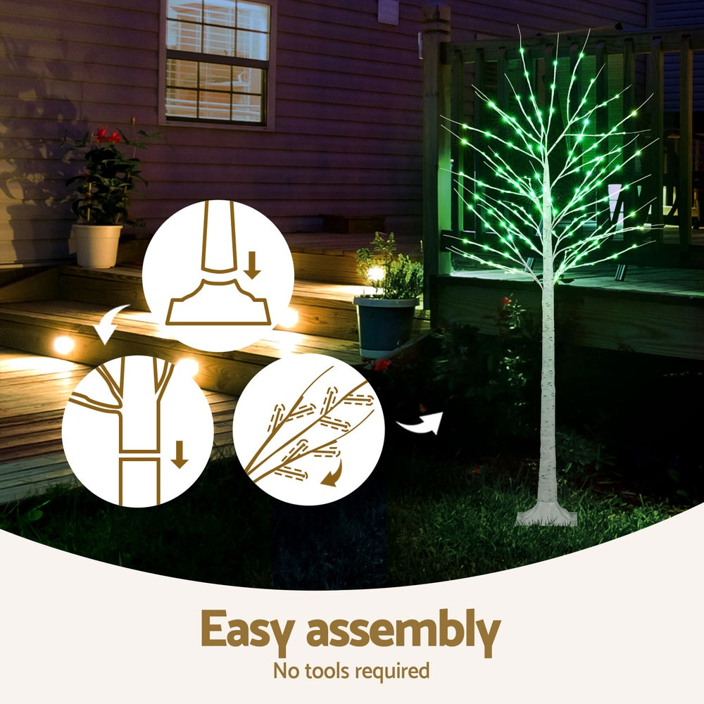 5.5ft 1.7m 120 LED Christmas Tree Twigs Lights Xmas Trees Decoration