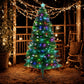 6ft 1.8m 250 Tips Enchanted Pre Lit Fibre Optic Christmas Tree Stars Xmas Decor