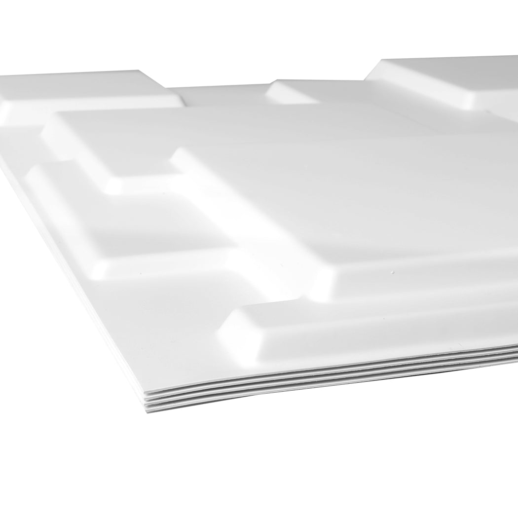 12pcs 3D PVC Wall Panels Ecofriendly Paintable Home Background Square Decor 50x50cm
