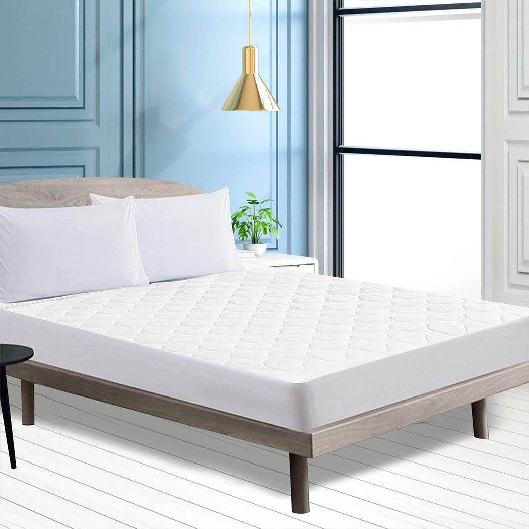 SINGLE Fitted Waterproof Bed Mattress - White