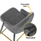 Set of 2 Dublin Bar Stools Stool Kitchen Chairs Swivel Velvet Barstools Vintage - Grey
