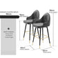 Set of 2 Dublin Bar Stools Stool Kitchen Chairs Swivel Velvet Barstools Vintage - Grey