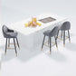 Set of 2 Dublin Bar Stools Stool Kitchen Chairs Swivel Velvet Barstools Vintage - Grey