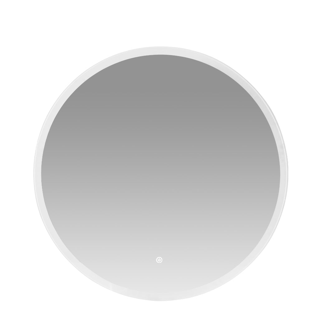 LED Wall Mirror Round Anti-fog Bathroom Mirrors Makeup Light Decor 80cm