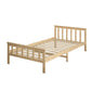 Paula Solid Pinewood Wooden Bed Frame no Drawers - Natural King Single